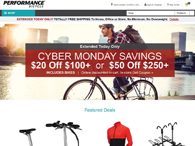 Performance Bicycle B2C ecommerce redesign